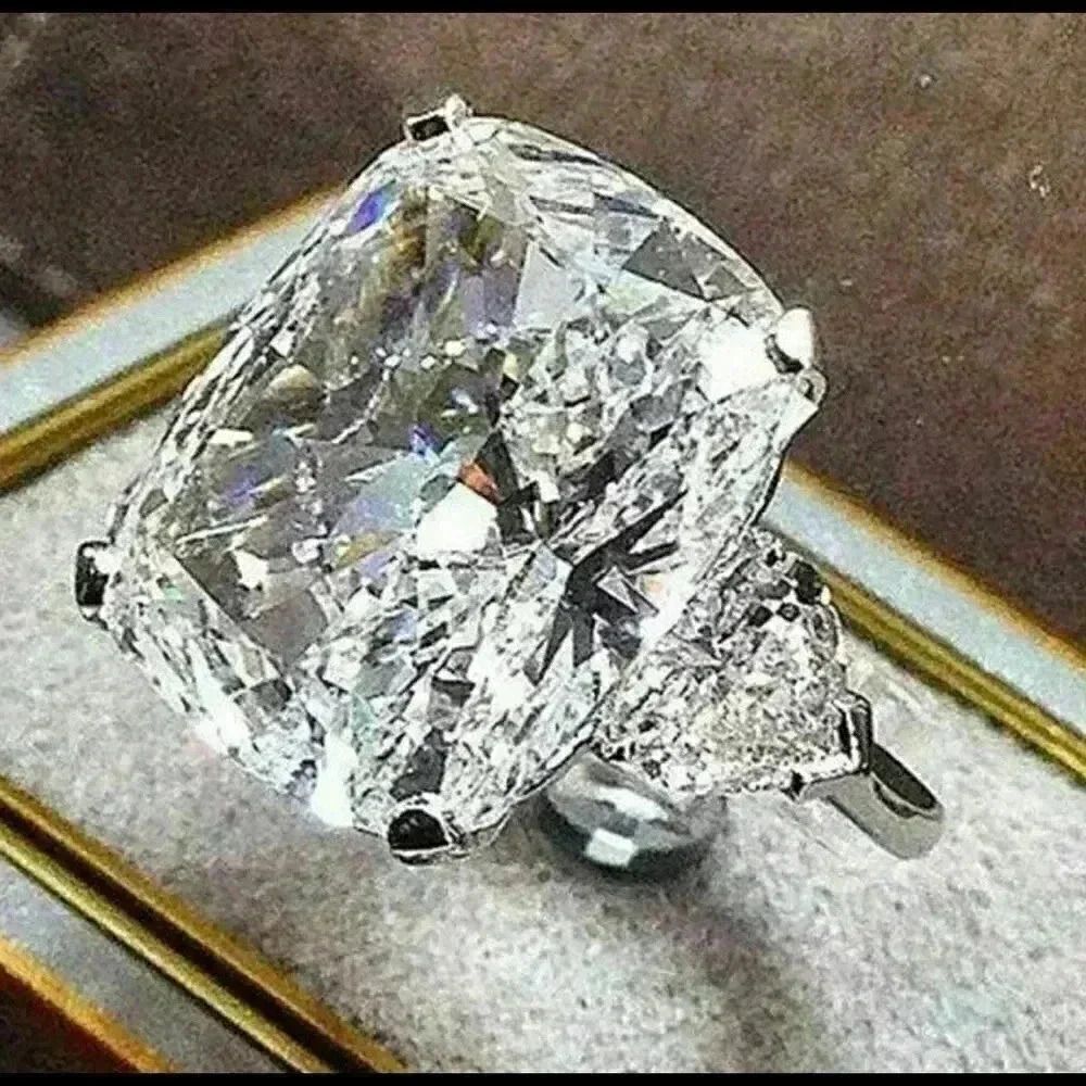 Amazing Woman’s White Sapphire Engagement Ring